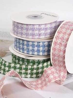 Silk Lattice Fabric Ribbon for DIY Gift Packaging & Hair Accessories