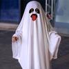 Ghost Costume For Kids White Ghost Halloween Poncho Cosplay Outfits For Boy Girl Halloween Fancy Dress Ghost Costume For Boy