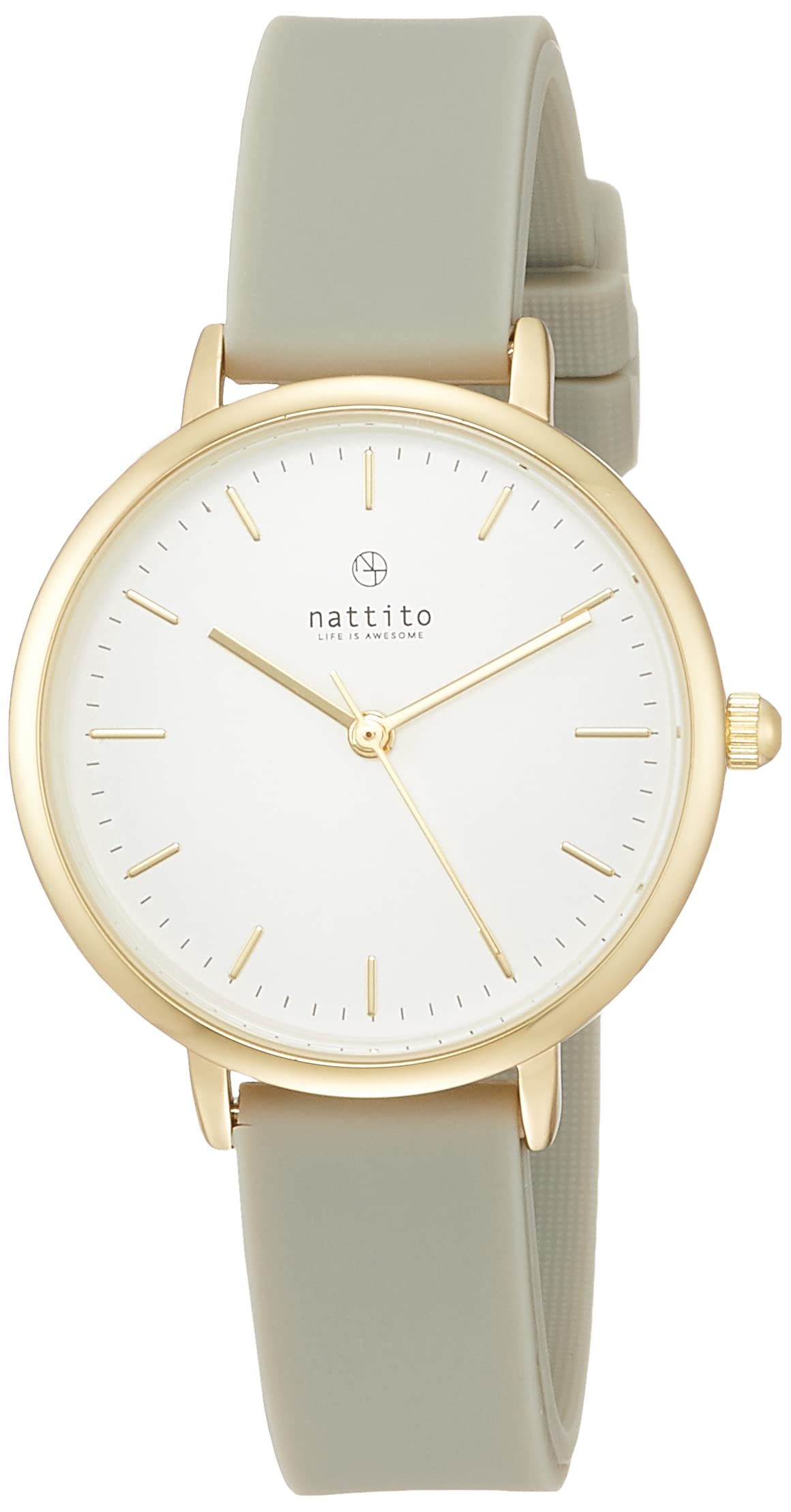 

[Fieldwork] Watch Analog NF Soira Nickel Free Silicone Belt YM031-3 Women s Khaki