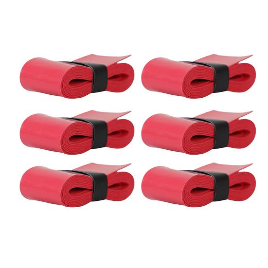 

6 шт., 110 см, лента для бадминтонной ракетки, противоскользящая, поглощающая пот, противоударная, эластичная, многофункциональная, удочка, теннисная ракетка, весло, накидка красный