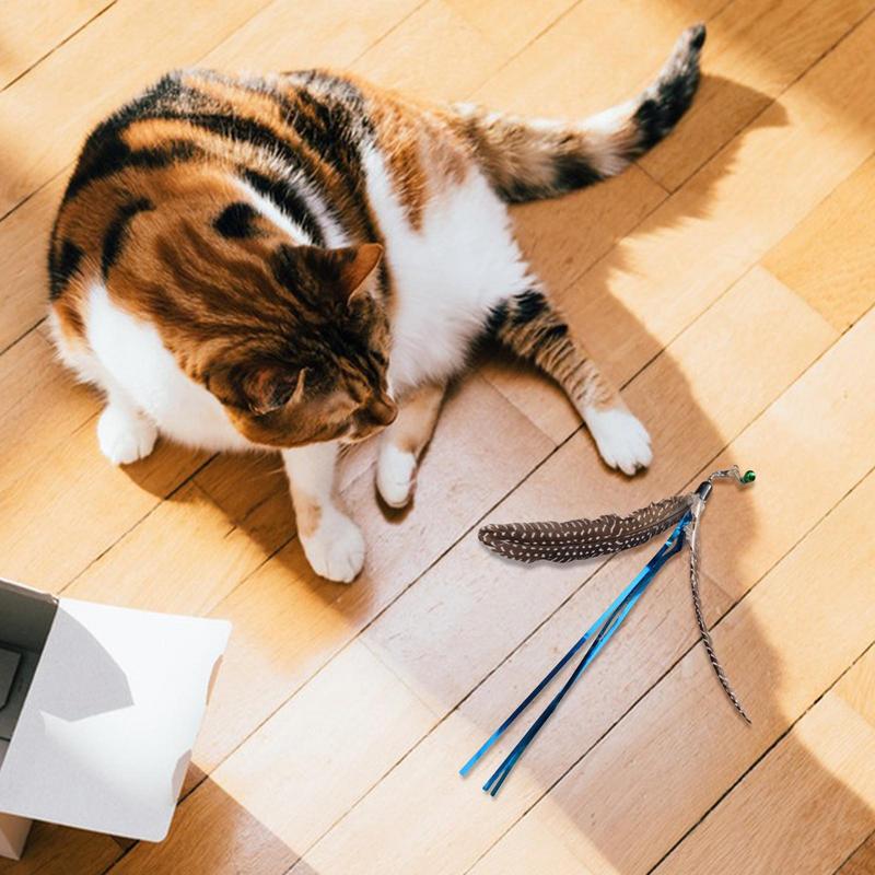 

Indoor Cat Feather Toy Interactive Cat Feather Toys Rotating Windmill Wand Head Replacement Exerciser For Study Room Bedroom China Mainland