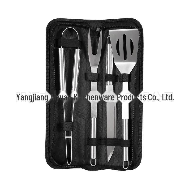Portable Stainless Steel BBQ Tool Set for Home, Outdoor, and Camping – Includes Knife and Fork