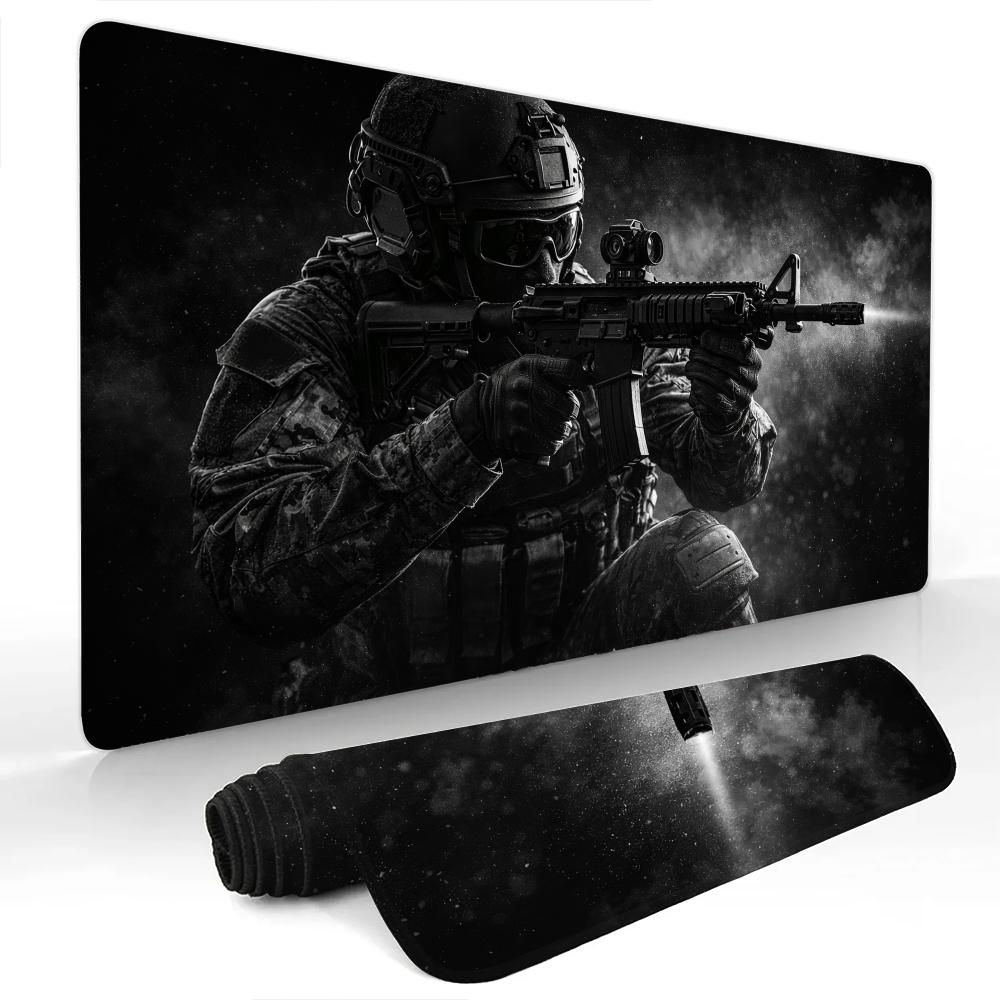 Hardcore Cool Tactical Soldier Large Mouse Pad Desk Mat Nonslip Office Mousepad Pc Accessories Keyboard Gaming Pad Tapis Souris