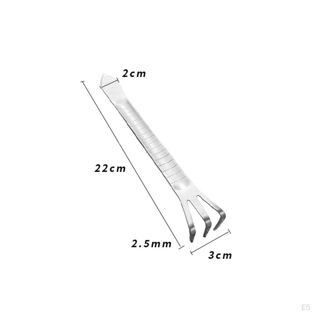 3 Prong Bonsai Roots Rake Cultivation Fork with Ergonomic Handle Removing Weeds Remover
