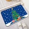Christmas Diatomaceous Earth Bath Mat—Quick-Drying, Non-Slip Shower Mat for Bathroom Entrances