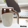 Magnetic Rotating 304 Stainless Steel Mark Cup Auto Stirring Cup Warmer Bottle Lazy Coffee Stirring Cup Electric Milk Cup