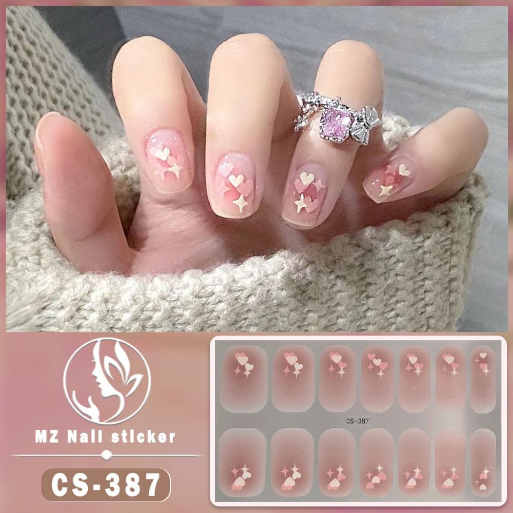 CS No-bake Gel Nail Polish Film Waterproof Full Sticker Chinese Style Panda Manicure Sticker Nail Sticker