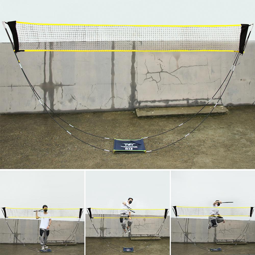Portable with Carry Bag Shuttlecock Mesh Standard Training Stand Rack Foldable Badminton Net