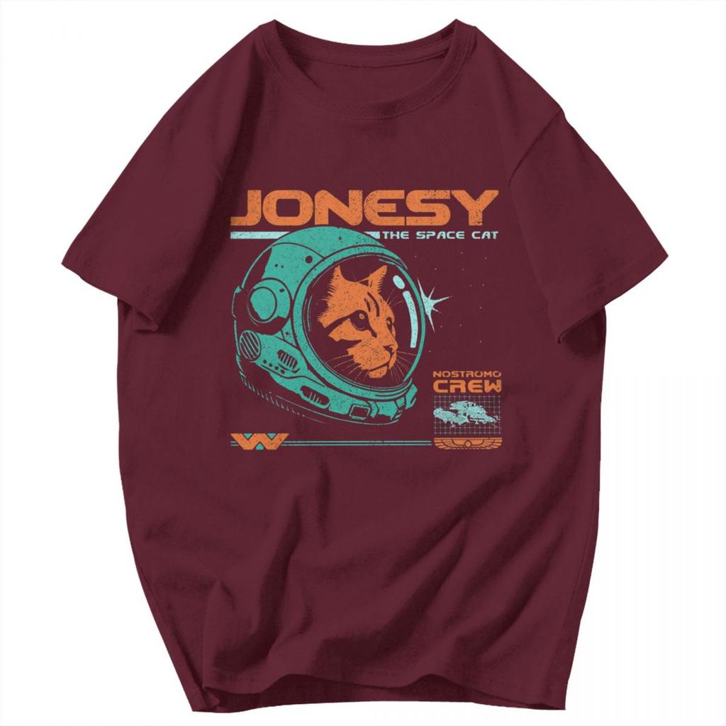 Men T Shirt Jonesy  Surviving Nine Lives Aboard The Nostromo Awesome Idea Y2K Graphic Short Sleeve Unisex Clothes T Shirts
