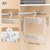 Multi-Clip Sock Drying Rack Multi-Functional Removable Space-Saving Socks Underwear Baby Saliva Towel Household Storage Rack
