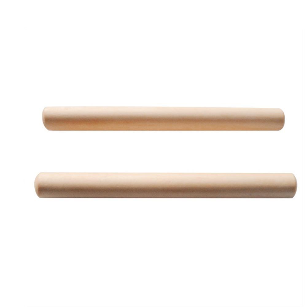 2PCS Solid Wood Rhythm Sticks Wood Color Musical Sticks Durable Wood Claves Party Activity