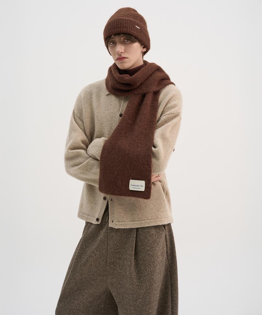 TRIP LE SENS [F/W] Neuf Texture One-Pleat Curved Elastic Waist Pants_Melan Brown