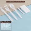 7 Inch Disposable Plastic Cutlery Set Fork Knife Spoon Individually Wrapped Bulk Pack