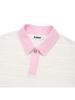 KIRSH Cut-Off Collar Point Lace Short Sleeve Knit [Ivory]
