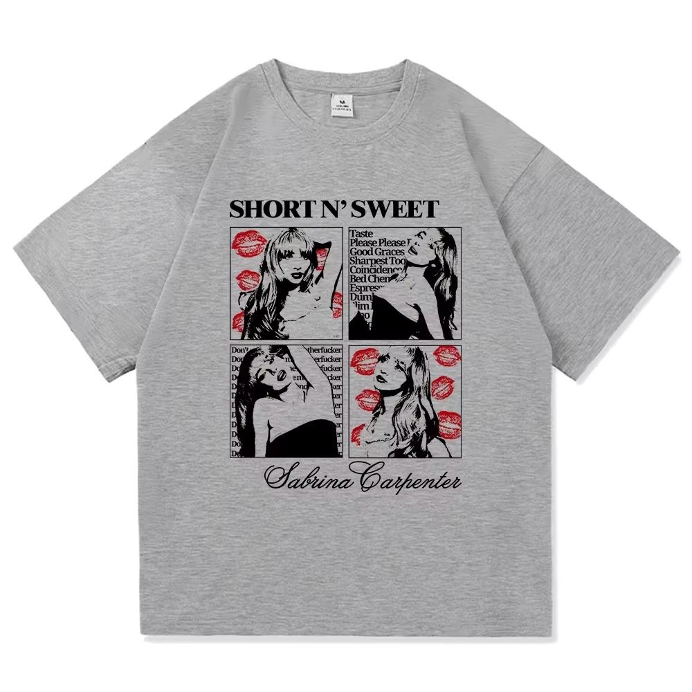 2026 New Sabrina Carpenter Short N Sweet Tour TShirt Fashion Vintage TShirt Womens High Quality Tees Shirts