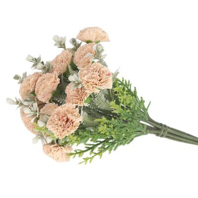 Fleur artificielle, œillet de jardin vif, accrocheur, largement appliqué, pour la maison, Scrapbook, fleurs artificielles pour petite amie