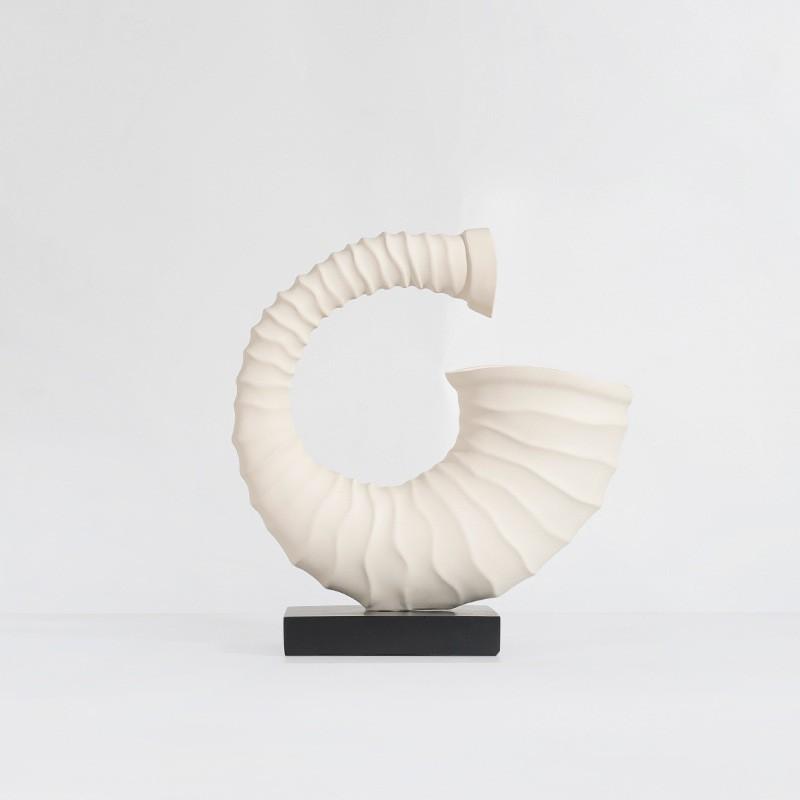 Moderner Wabi-Sabi Stil Weiße Harz Muschel Dekorative Skulptur Wohnzimmer Bücherregal Bar Schrank Minimalistische Wohnkultur