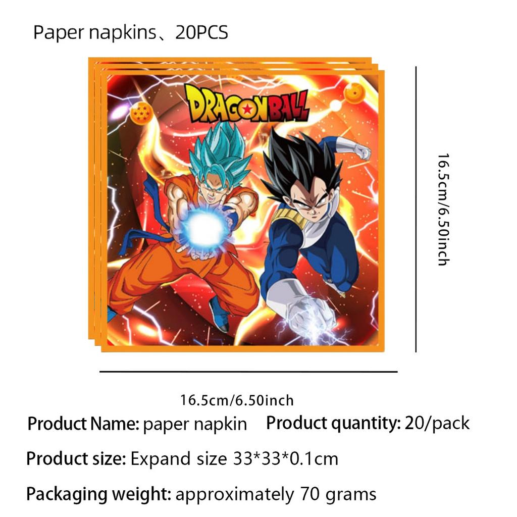 Dragon Ball Geburtstag Dekoration Set Tischdecke Teller Serviette Becher Kuchen Deko Partyhut Babyparty Dragon Ball Partygeschenke