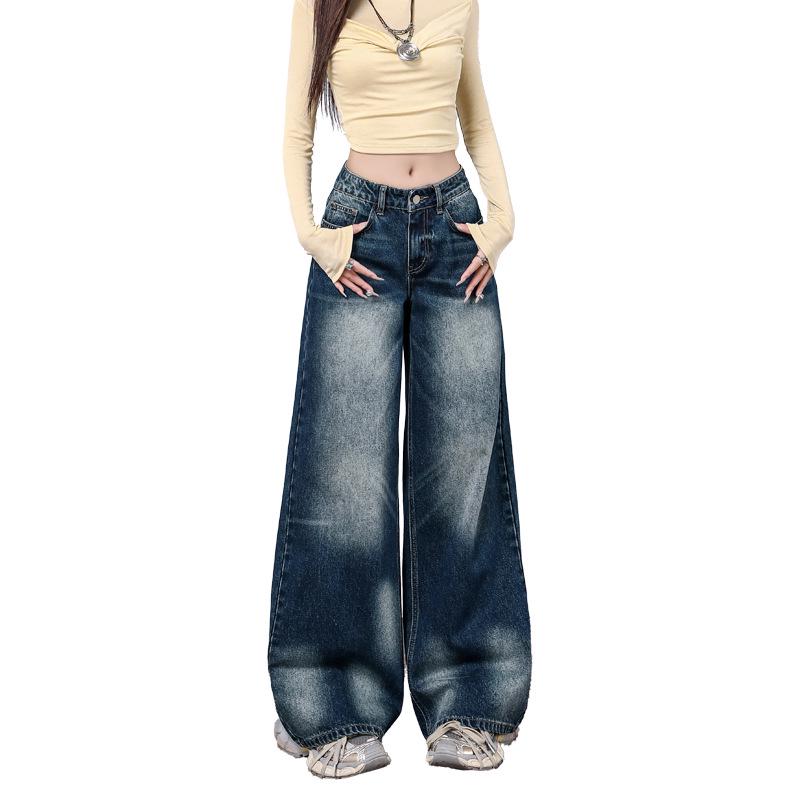 American Women's Low Waist Wide Leg Jeans - 2025 Autumn Collection