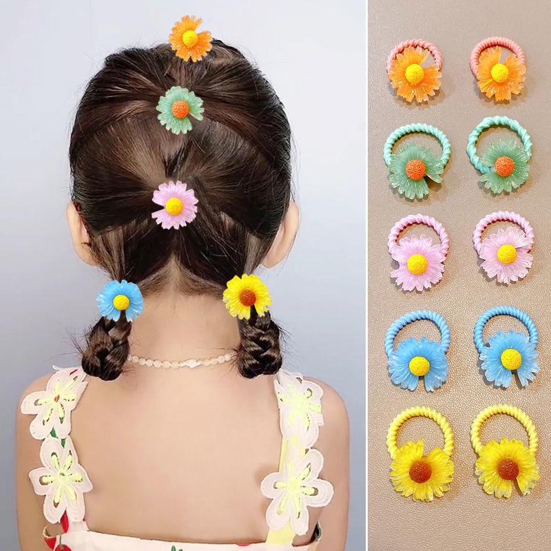 10PCS Cartoon Animals Cute Hair Bands Girls Elastic Rubber Band Headwear Hair Accessories Kids Headband Ornaments Kids Hair Ties