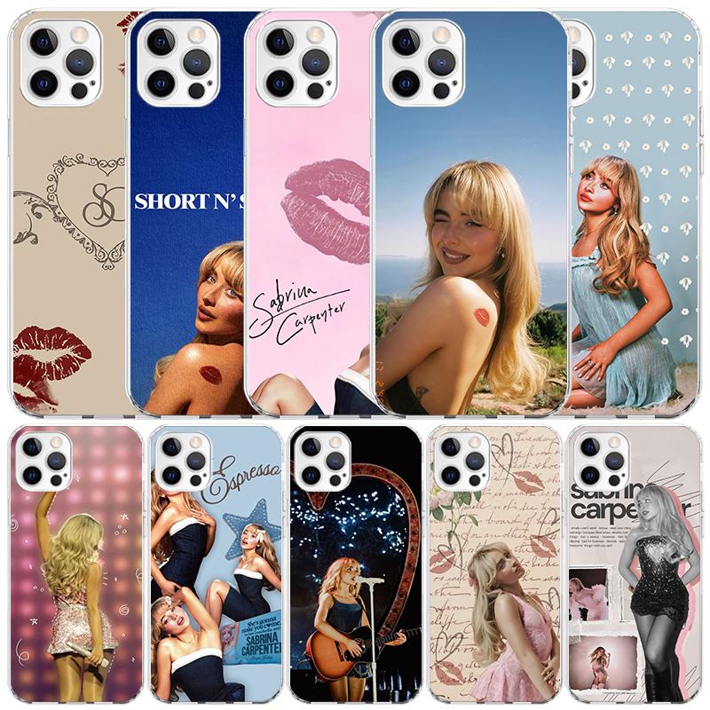 CR66 S-Sabrina C-Carpenter Soft Cover for iPhone 16 17 Air 15 14 Pro Max 16E Phone Case 13 Mini 12 11 7 SE 8 Print Pattern Fit C