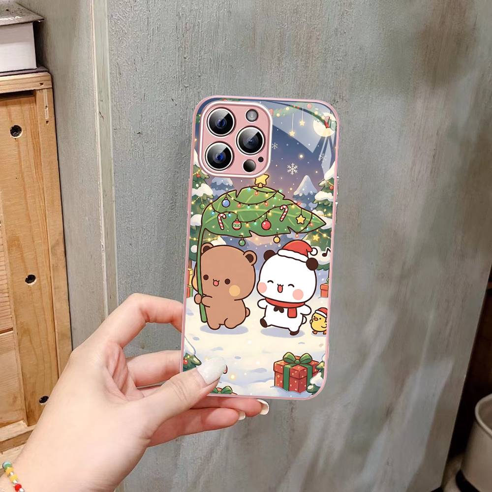 Cute Bubu Dudu Tempered Glass For Iphone 14 13 12 11 Pro Mini XS MAX 14Plus X XS XR Cover