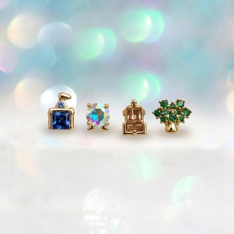 New Exquisite Cute Amusement Park Stud Earrings For Women Girls Fashion Party Birthday Jewelry Gift