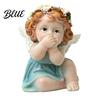 Flower Fairy Collectibles Garden Figurine Hand-Painted Resin Statue with Wings Indoor Outdoor Yard Waterproof Statues Lawn Decor Landscaping
