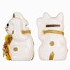 Lyckokatt Förmögenhetssamlande Vänster tass upphöjd Keramisk Lyckokatt Lyckoamulett Feng Shui-prydnad Offerlåda (S-STORLEK Vit) / _ Maneki-neko (fa_S Vit)
