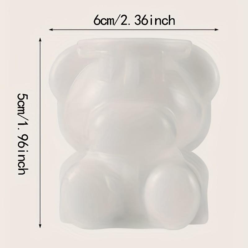 1pc-Silicone ice cube mold, 3D bear shaped bear ice cream mold, family bar party whiskey ice cube box mold