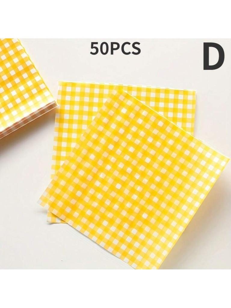 Runde Wachspapierbögen zur Burger-Patty-Herstellung Lebensmittelverpackungen Kariertes Fettbeständiges Papier für Lebensmittelverpackungen Backen von Snacks
