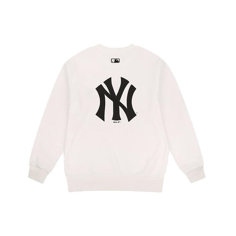 MLB New York Yankees Sweatshirts Unisex White Crew Neck Moderate Regular 31MTR1941-50I
