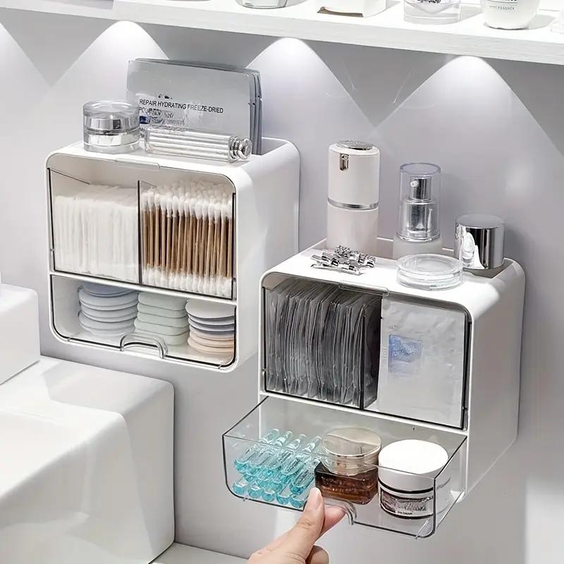 1 Pokój Łazienka Wodoodporne Naścienne Pudełko do Przechowywania Kosmetyków z Szufladą Pudełko do Przechowywania Akcesoriów do Włosów