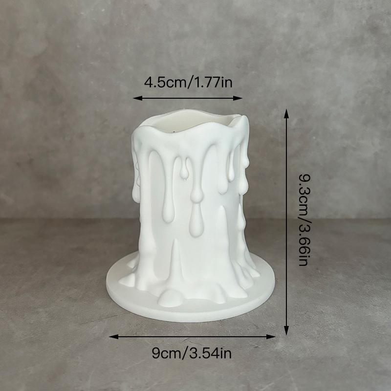 

Creative Candle Flower Pot Succulent Plant Pot Plastic Planter Desk Ornament Home Garden Decoration 1 Piece