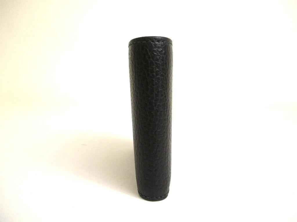 Authentic GUCCI GG Black Green Leather Bifold Wallet Compact Wallet #a845  Refurbished