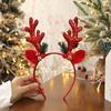 Sequins Plush Mushroom Bell Korean Style Hairbands Women Hair Hoops Elk Antler Christmas Headbands