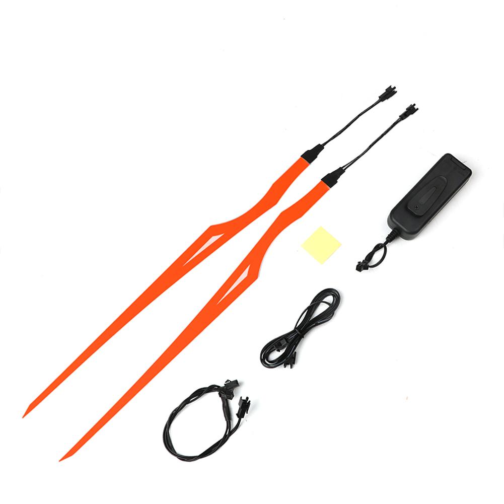 Wasserdichter Motorrad Fahrradhelm LED Kaltlichtstreifen EL Aufkleber 4 Blinkende Warnlichter Nachtfahrhelm