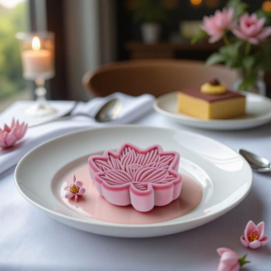 Lotus Rose Ginkgo Leaf Silicone Mold DIY Mousse Cake Chocolate Pudding Mold Non-Stick Baking Pan for Candy Jelly