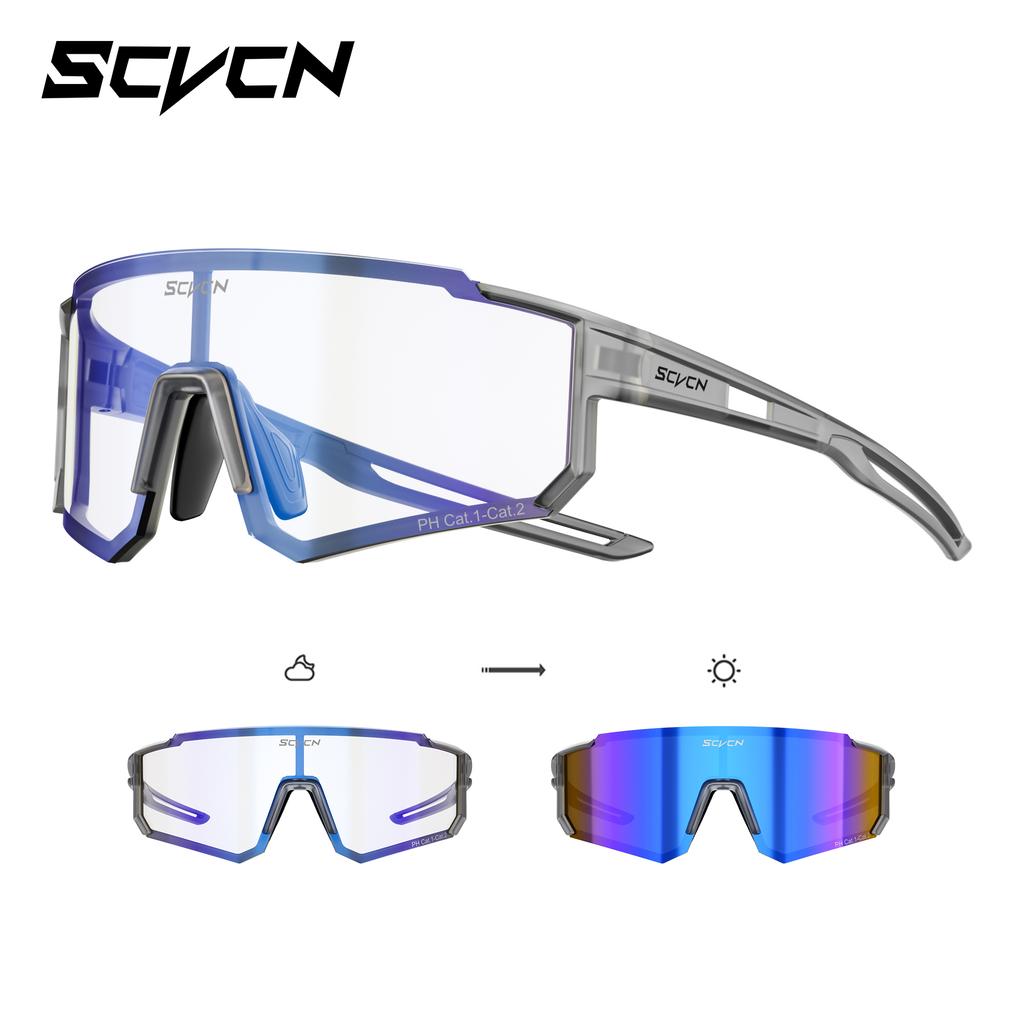 SCVCN Photochromic Hiking Eyewear Cycling Glasses Sports Sunglasses for Women Outdoor Road MTB Bike Glasses UV400 Men Windproof