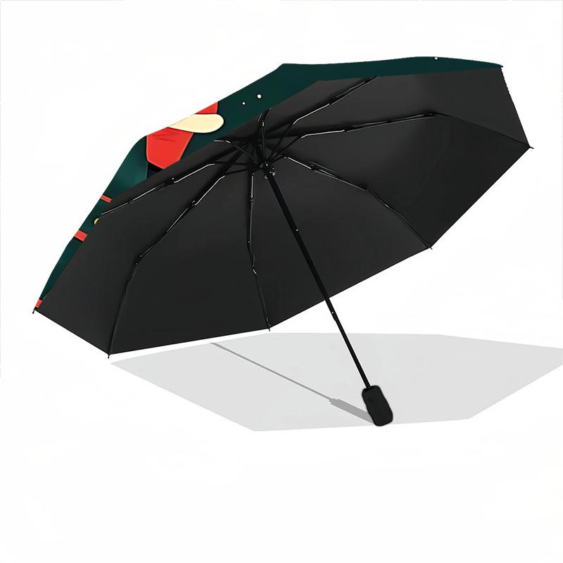 1pc Christmas Santa Fashionable Automatic Opening/Closing Folding Umbrella with 8 Bones, Windproof Portable, Daily Use143