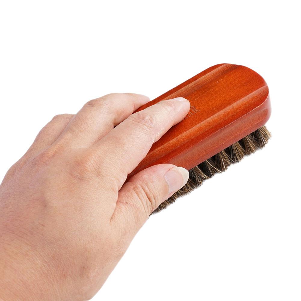 Soft Horsehair Leather Cleaning Brush Car Interior Detailing Tool For Polishing Brush Seat Handle Dashboard Washing Detaili