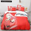Darling In the Franxx Anime Duvet Cover Set with Pillow Covers Polyester Teens Kids Bedding Set Full Queen King Size Bed Linen