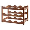 2 Tiers/3 Tier Wood Wine Rack Freestanding Wine Bottle Storage Holder Stand