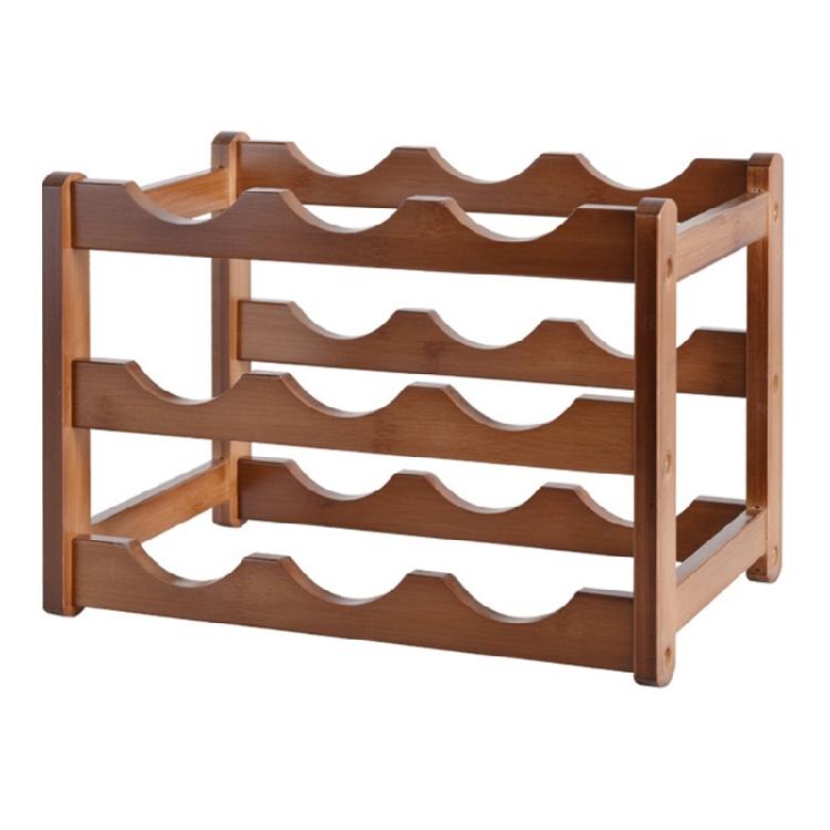 2 Tiers/3 Tier Wood Wine Rack Freestanding Wine Bottle Storage Holder Stand