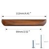 Wooden Pulls Wardrobe Door Handle Beech Wood Black Walnut Drawer Knob Cabinet Bedside Table Pull