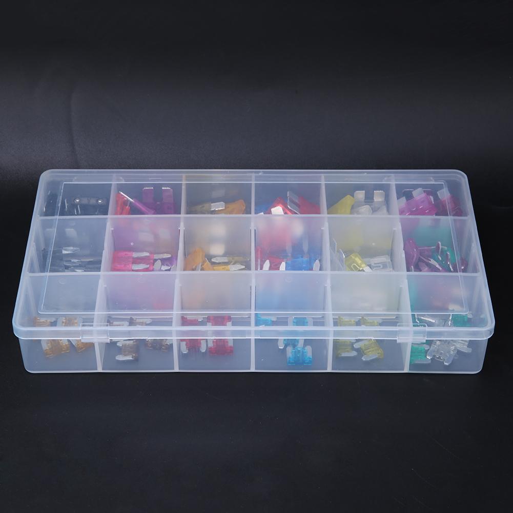 165 Pcs Blade Fuse Insert Type Aluminum Medium Small Mini Size Car Fuse Assortment Kit