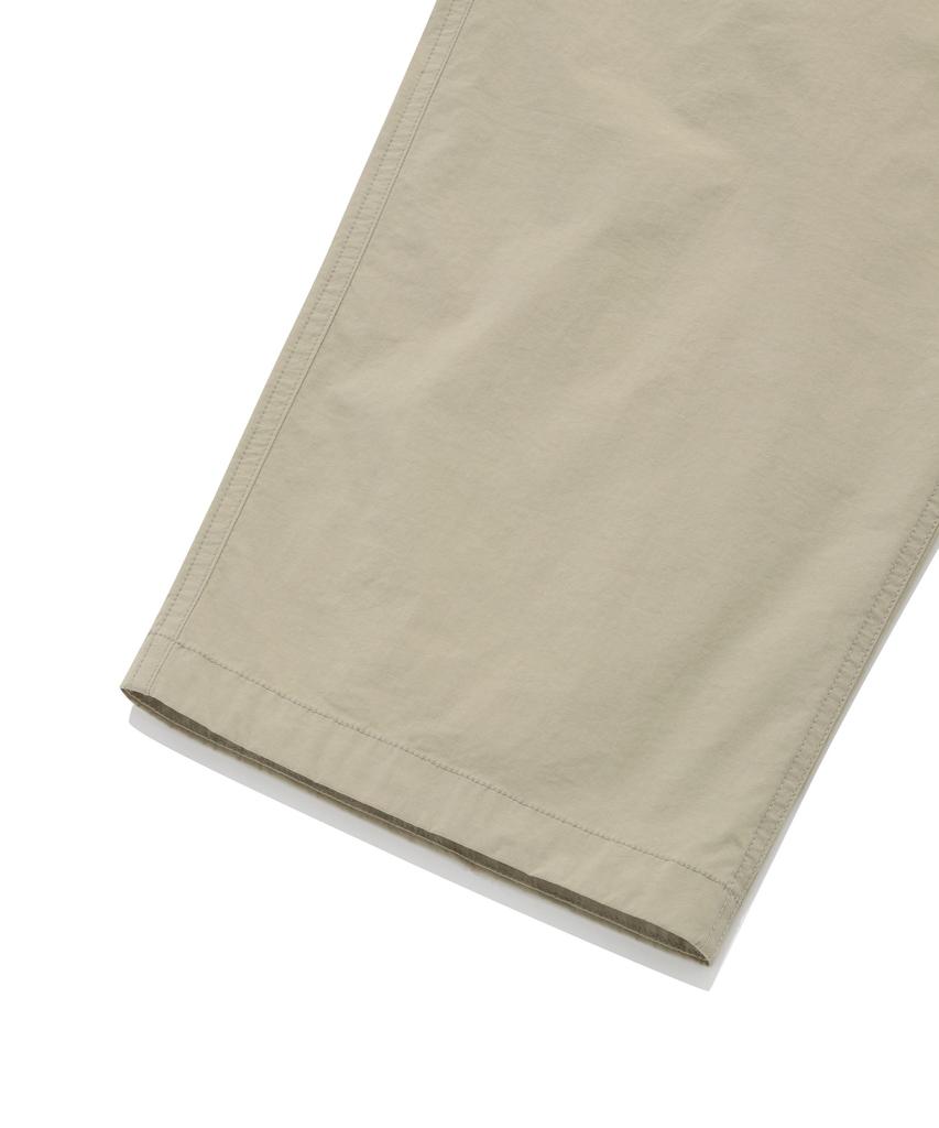 COVERNAT Woven Semi-Wide Buckle Pants Beige