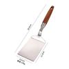 Stainless Steel Square Head Steak Cooking Spatula 1/2pcs Wooden Handle Pizza Shovel Pancake Beef Turner Scraper Kitchen Utensils