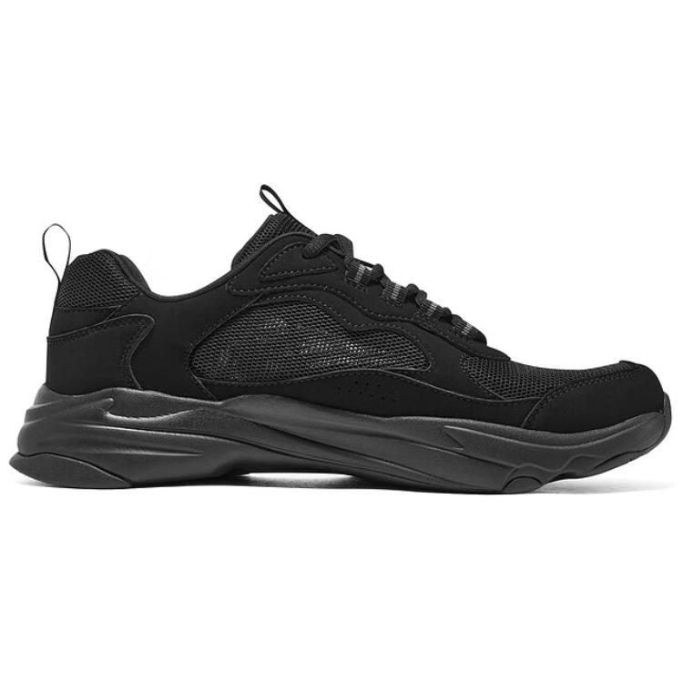 Skechers Arizin Fabric Synthetic Leather Sports Comfort Low-Top Dad Shoes Men Sneakers Black 8790191-BBK