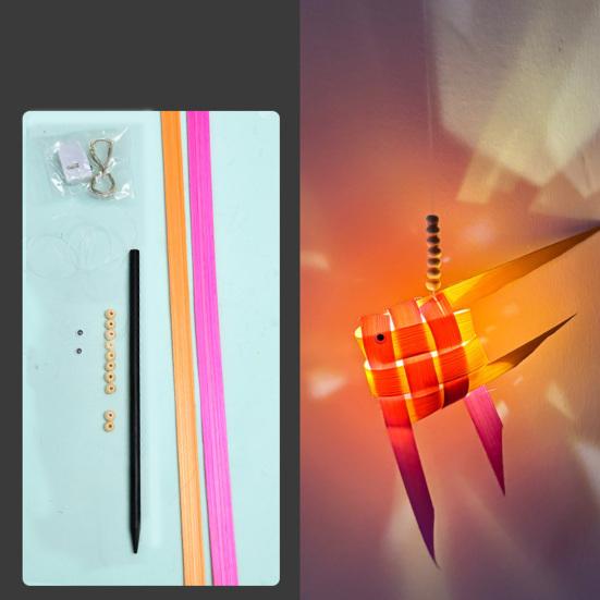 Hand-Woven Goldfish Lantern DIY Handcrafted Hand Held Bamboo Fish Lantern for Chinese Spring Festival Mid-Autumn Hanfu Cosplay